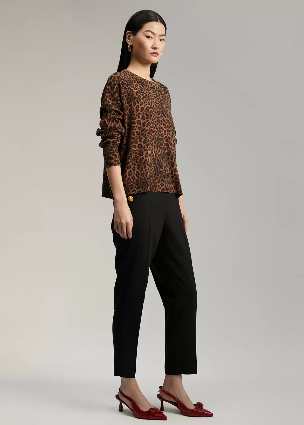 Lola Casademunt Jersey animal print MARRON-NEGRO New