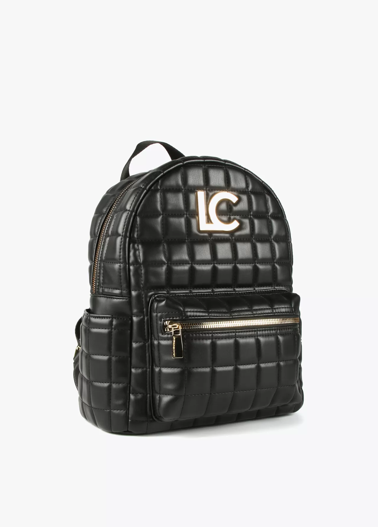 Lola Casademunt Mochila acolchada de cuadros NEGRO Discount