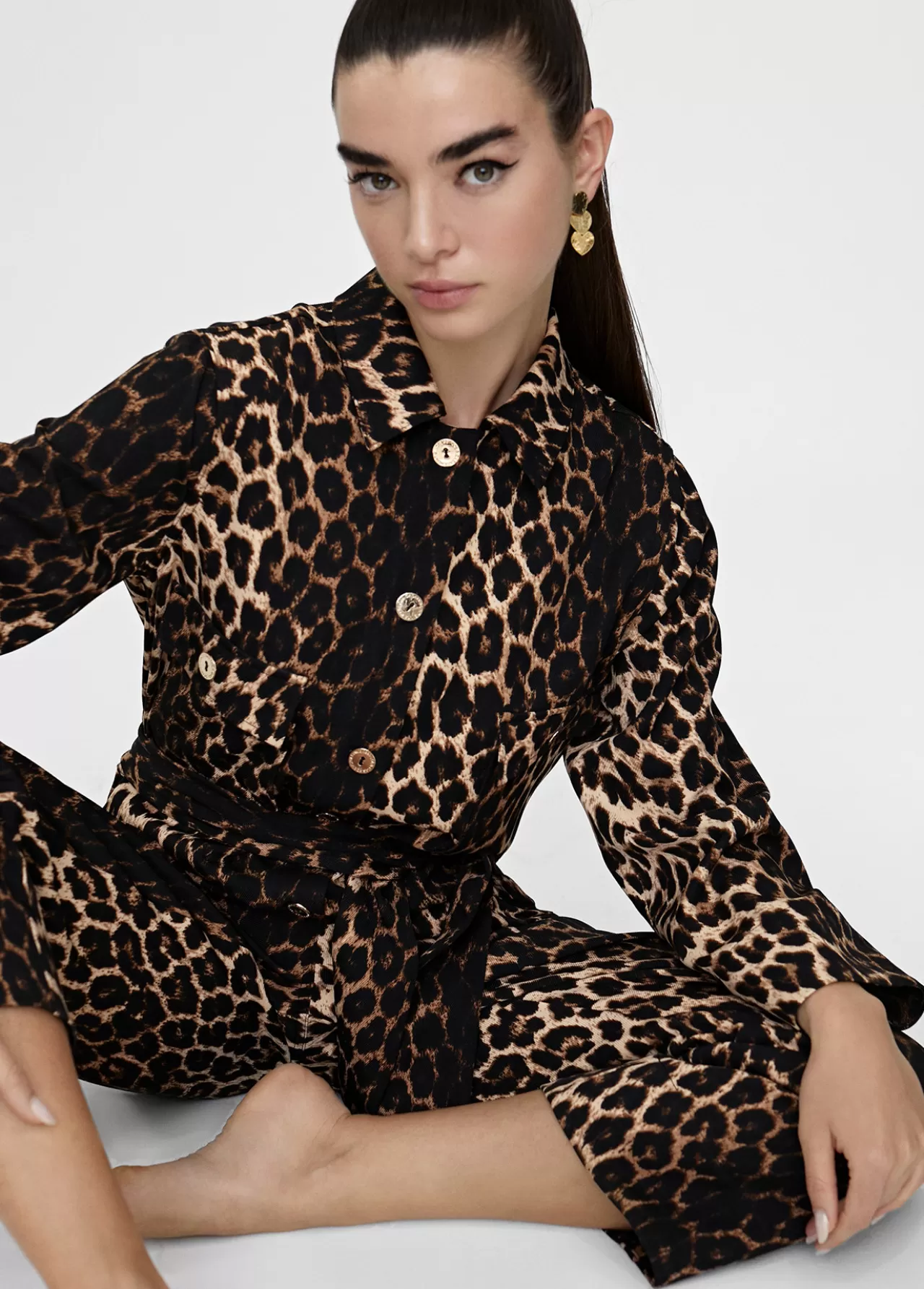 Lola Casademunt Mono animal print NEGRO Best