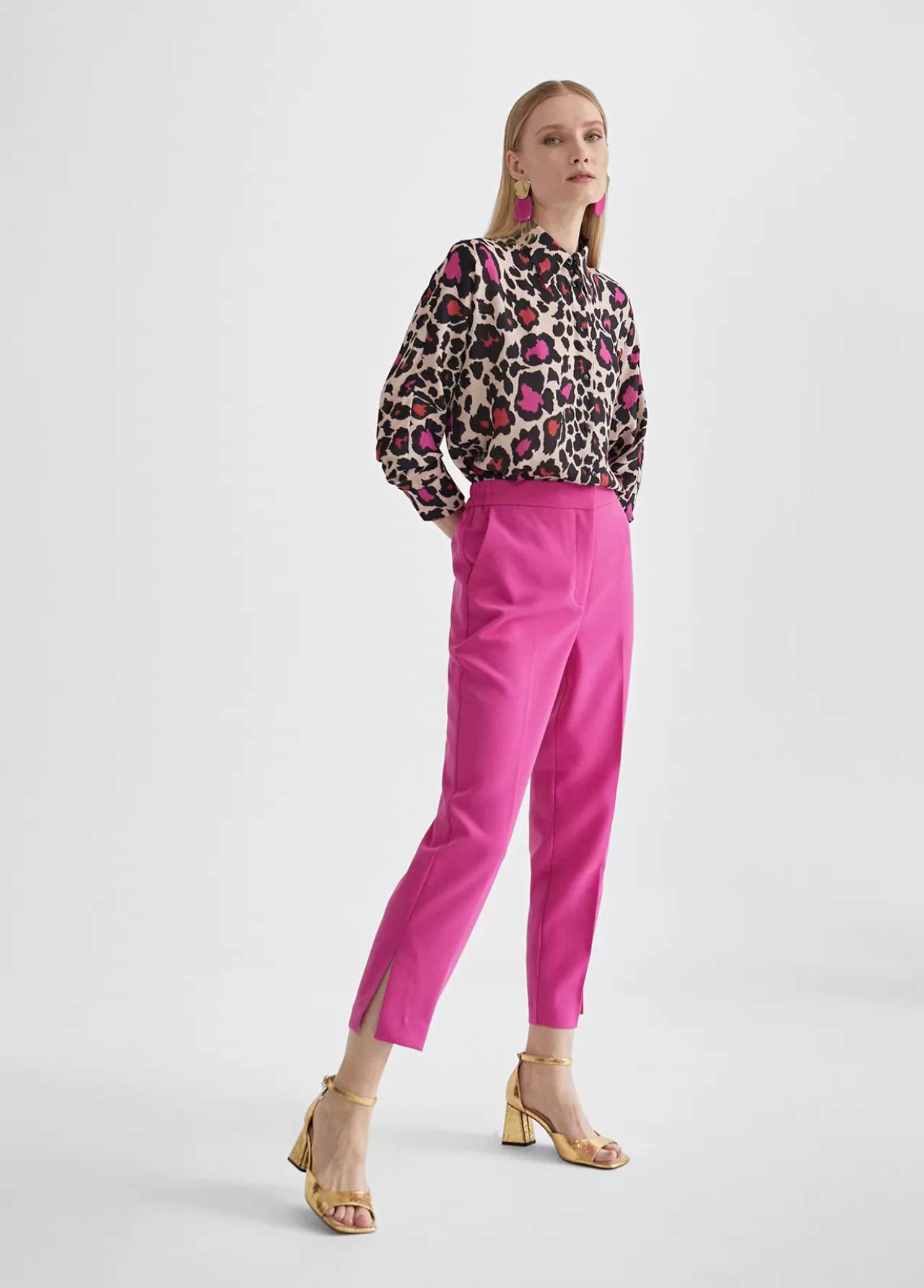 Lola Casademunt Pantalón aberturas laterales FUCSIA Online