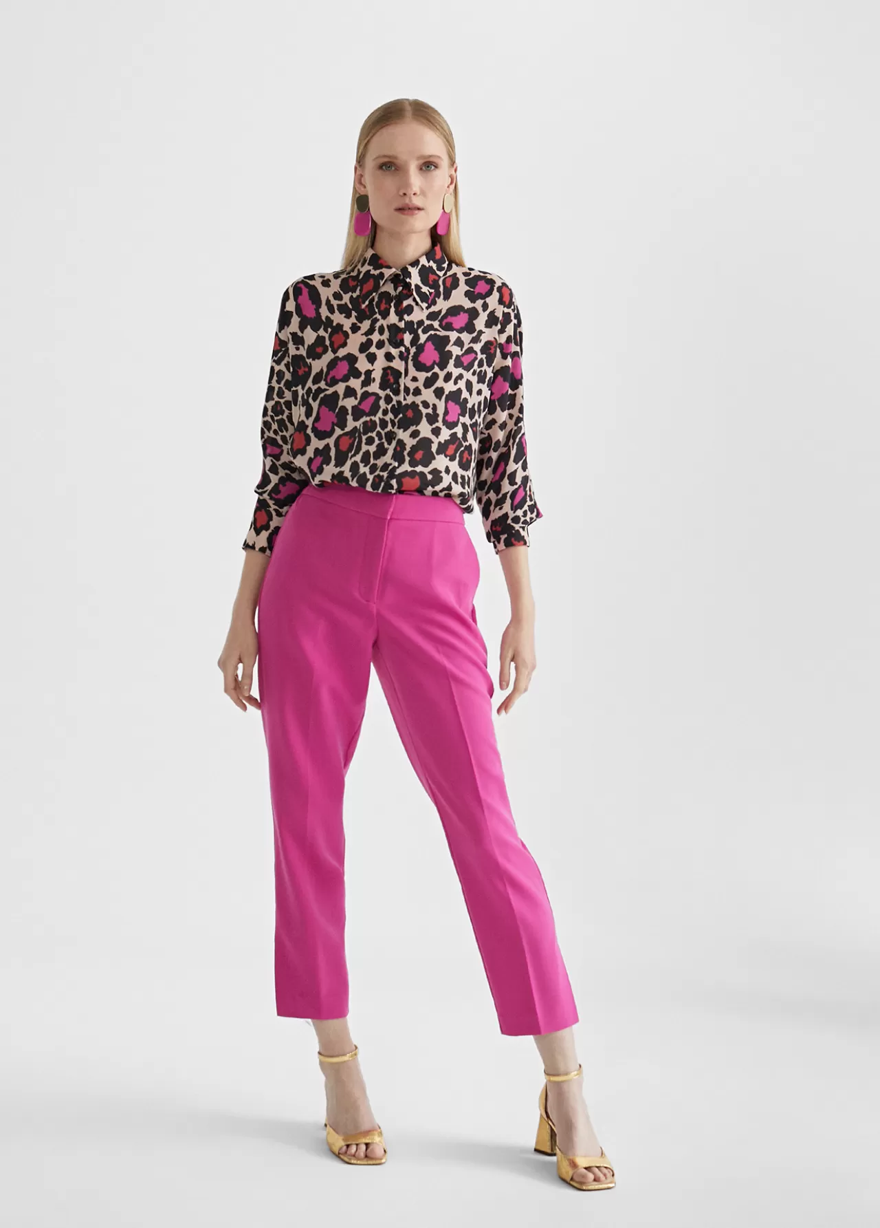 Lola Casademunt Pantalón aberturas laterales FUCSIA Online