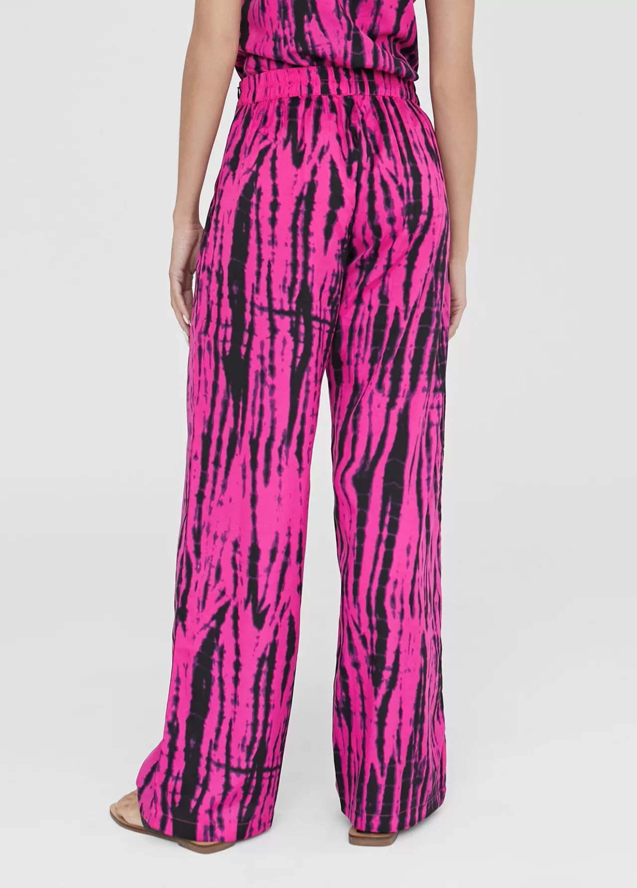 Lola Casademunt Pantalón ancho bicolor ROSA-NEGRO Shop