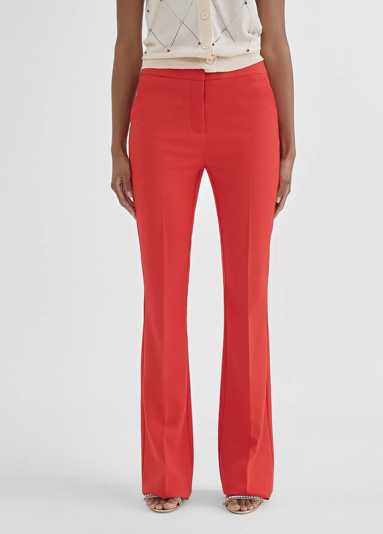 Lola Casademunt Pantalón skinny campana ROJO Online