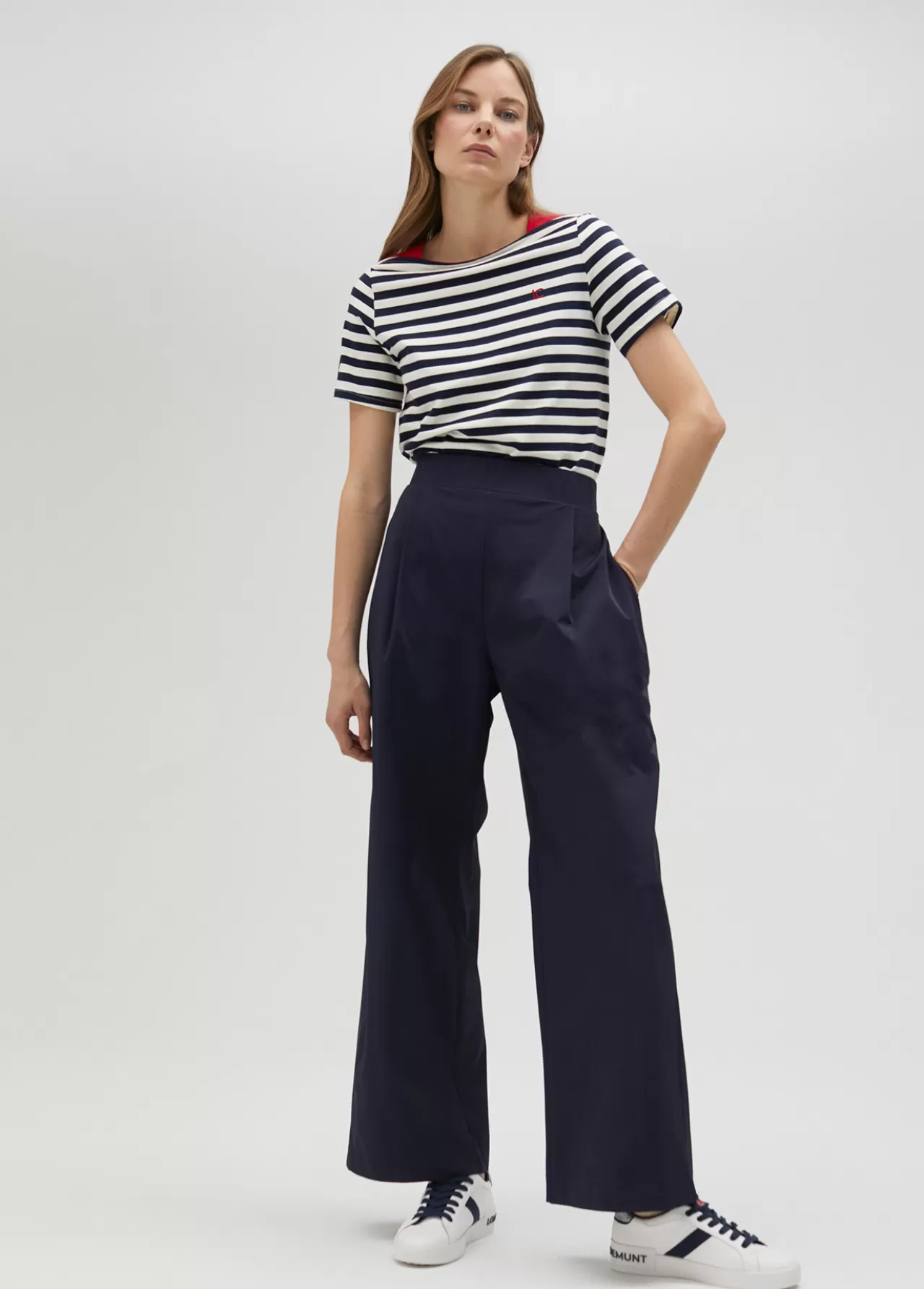 Lola Casademunt Pantalón wideleg técnico de tiro alto - Lola Casademunt NAVY Sale