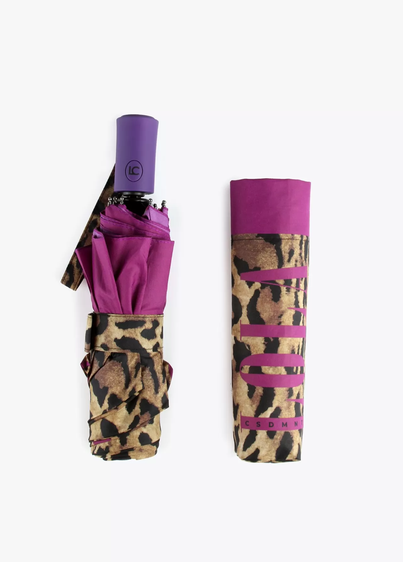 Lola Casademunt Paraguas pequeño automático animal print | Lola Casademunt FUCSIA Cheap