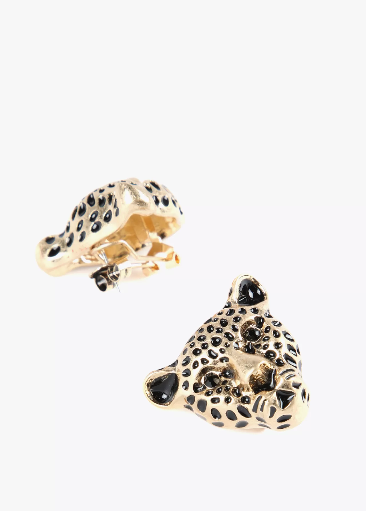 Lola Casademunt Pendientes cara leopardo DORADO Fashion