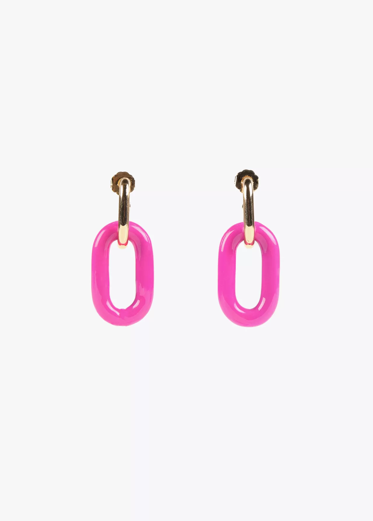 Lola Casademunt Pendientes dos piezas FUCSIA Hot