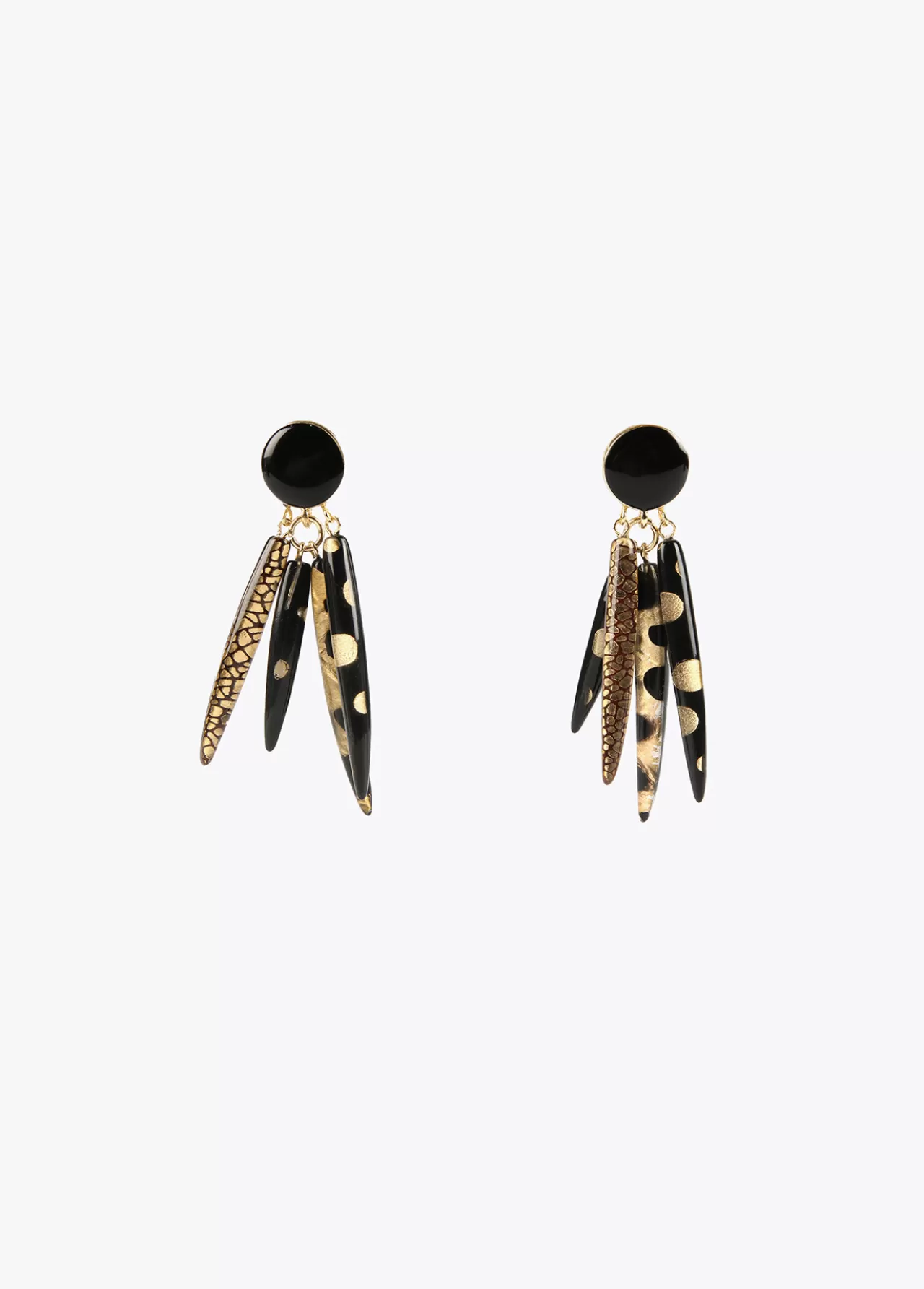 Lola Casademunt Pendientes estilo africano NEGRO Online