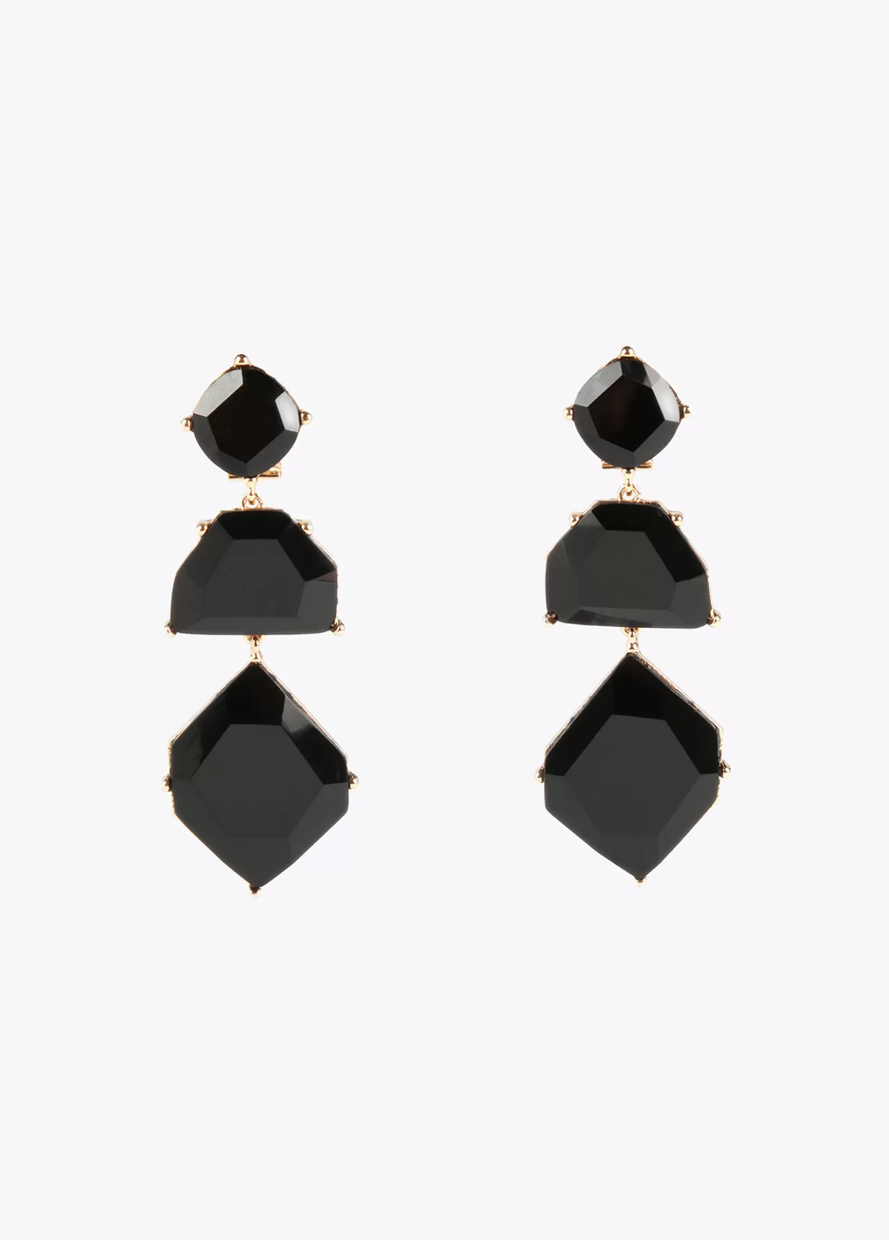 Lola Casademunt Pendientes piedras METAL-NEGRO New