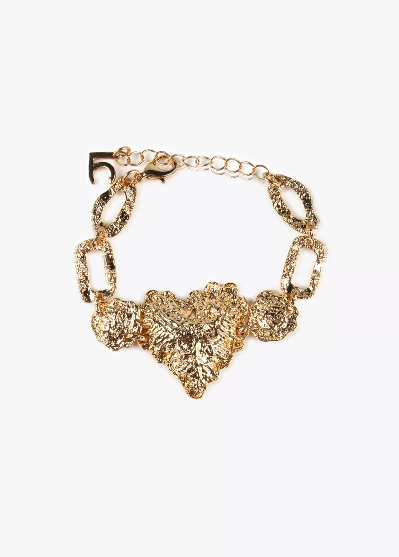 Lola Casademunt Pulsera corazón DORADO Sale