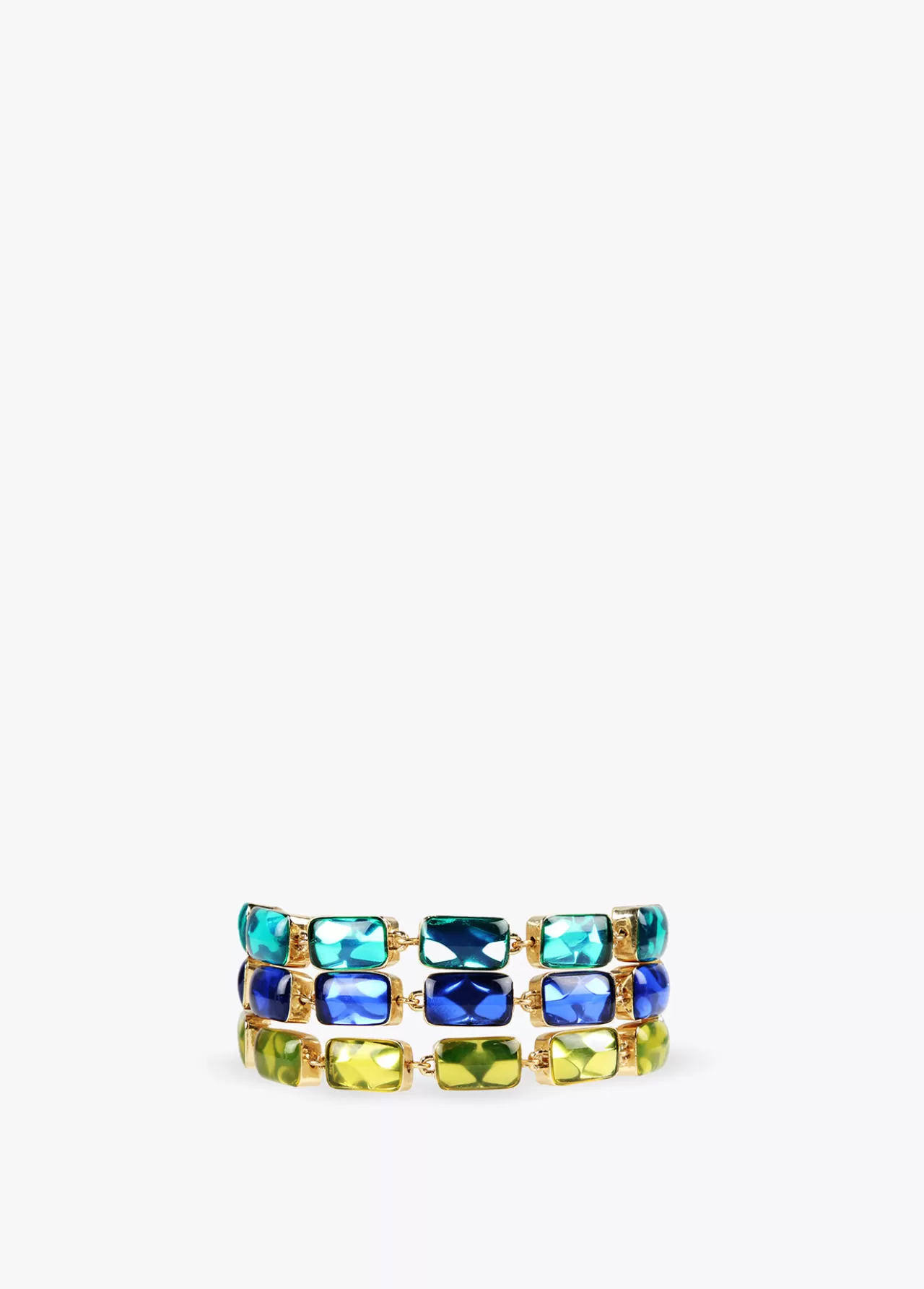 Lola Casademunt Pulsera de cristales multicolor AZUL-AMARILLO Hot