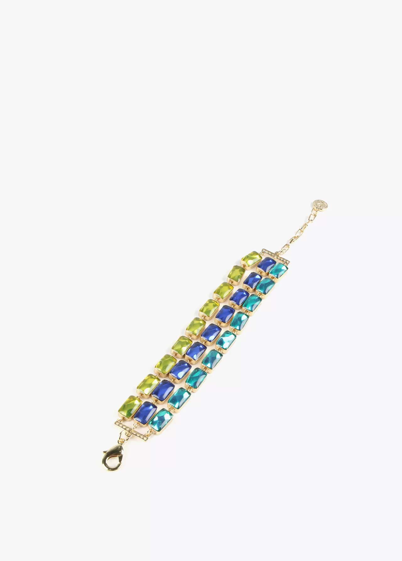 Lola Casademunt Pulsera de cristales multicolor AZUL-AMARILLO Hot