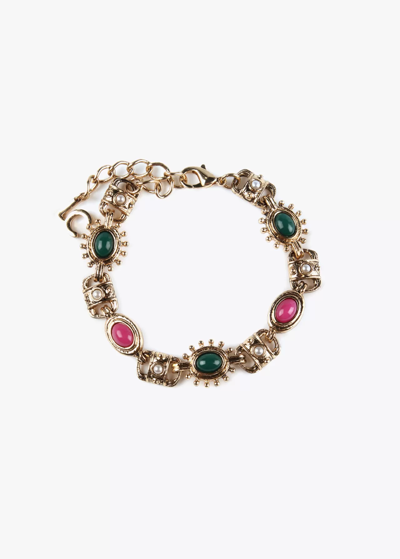 Lola Casademunt Pulsera dorada multi piedras METAL-MULTICOLOR New