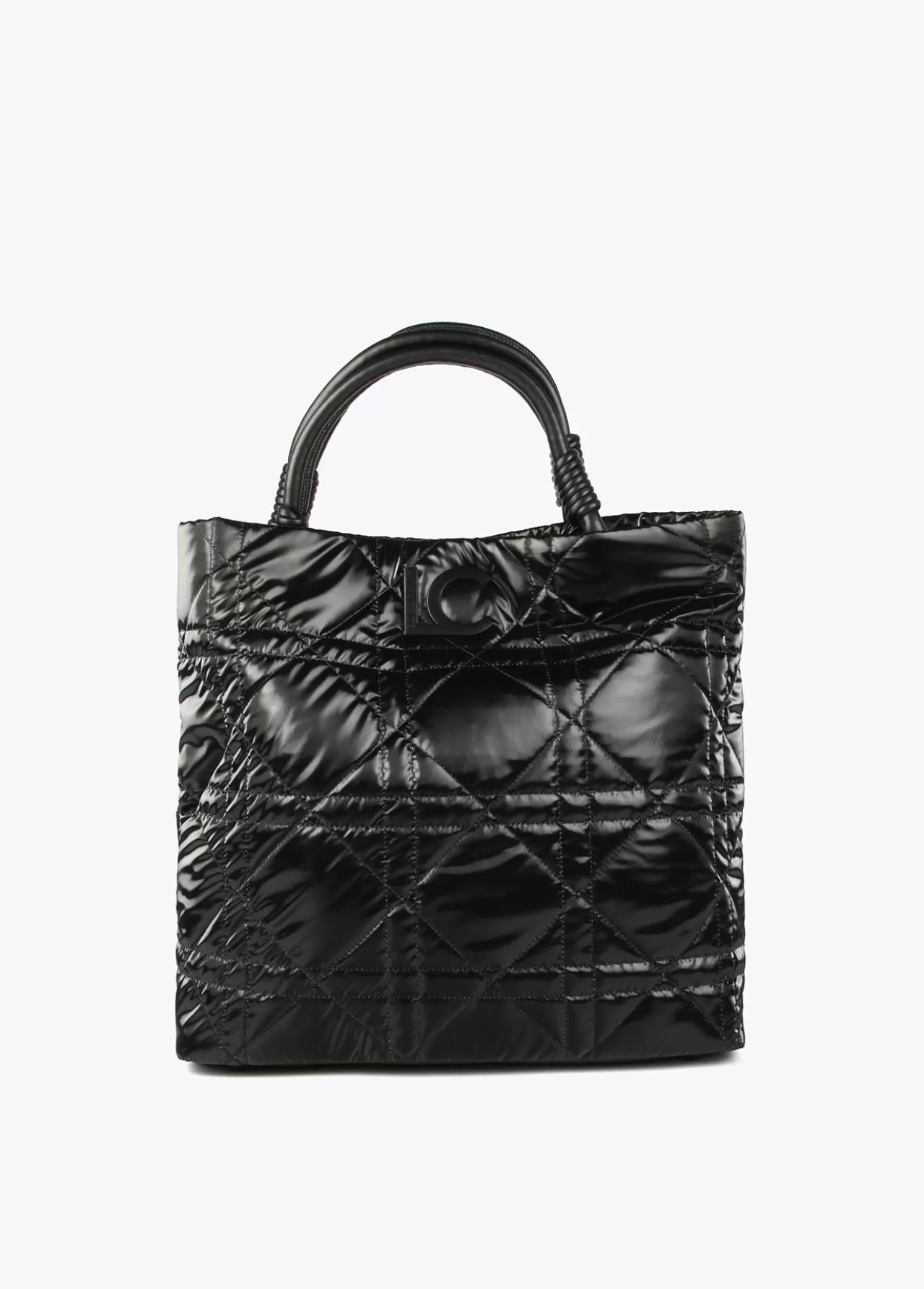 Lola Casademunt Shopper acolchado efecto brillante NEGRO Cheap