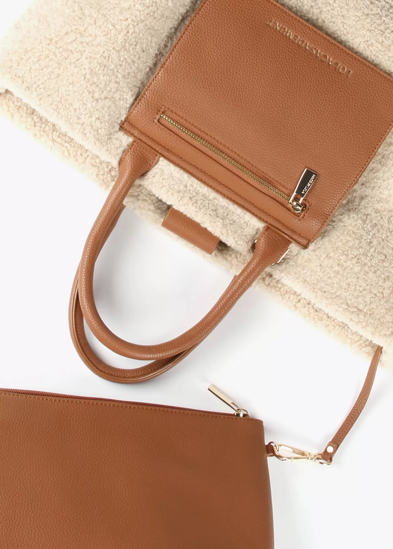 Lola Casademunt Shopper de borreguito CRUDO-MARRON Fashion