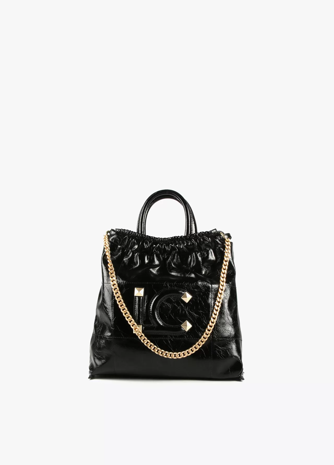 Lola Casademunt Shopper efecto piel brillante NEGRO Flash Sale