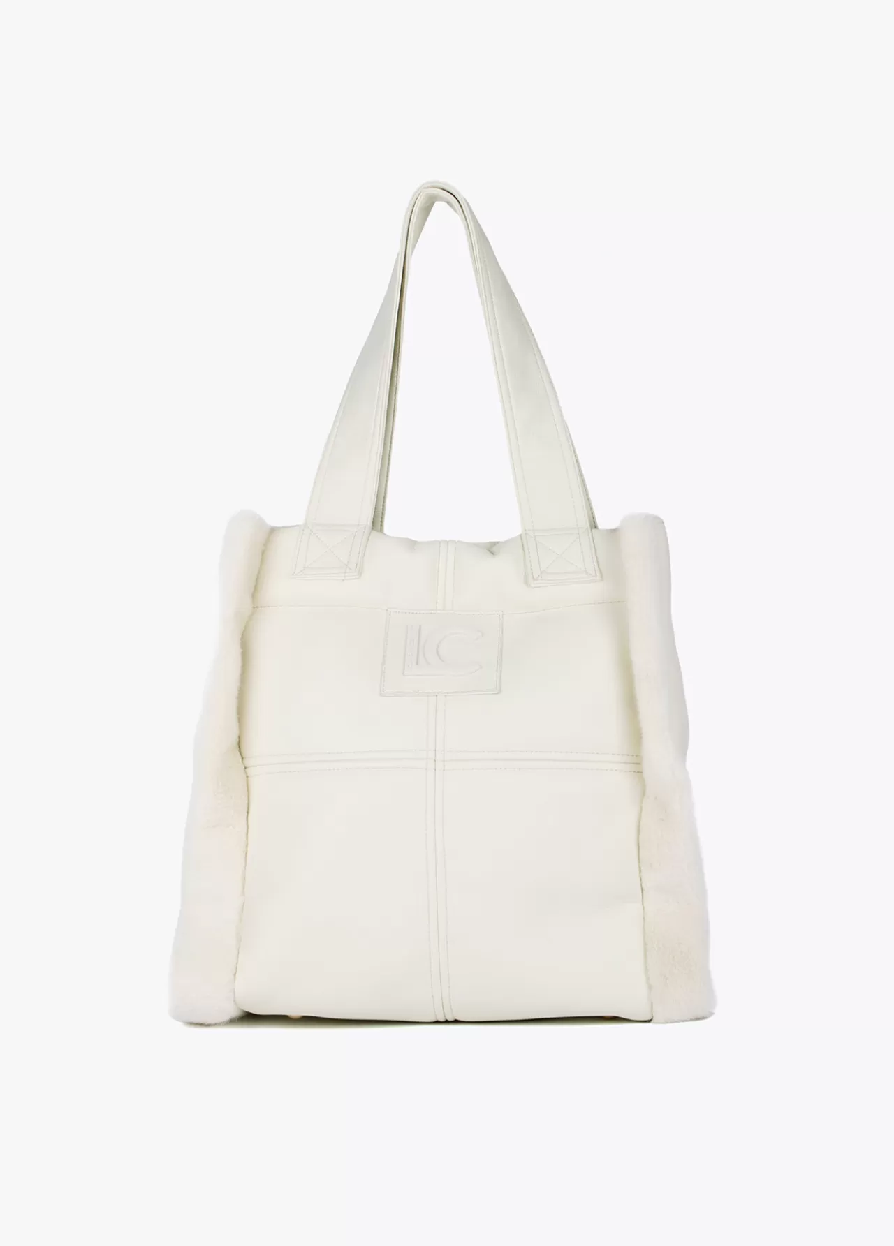 Lola Casademunt Shopper efecto piel y pelo NEGRO Clearance