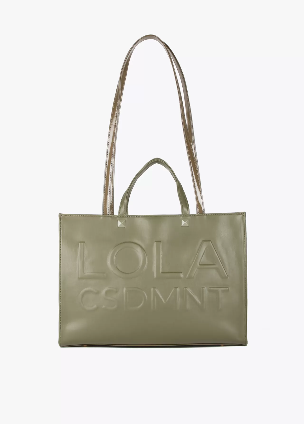 Lola Casademunt Shopper logo relieve KAKI Fashion