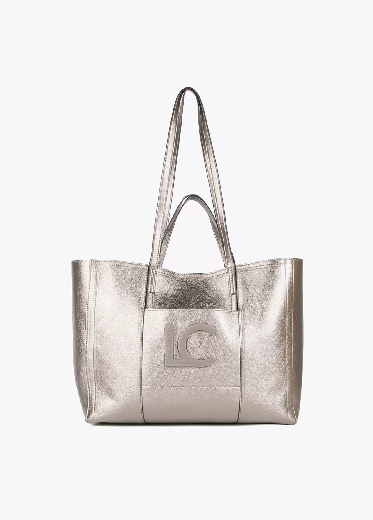 Lola Casademunt Shopper metalizado PLATEADO Store