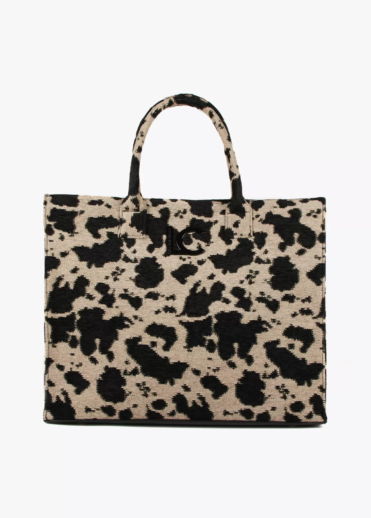 Lola Casademunt Shopper tejido animal CRUDO-NEGRO Fashion