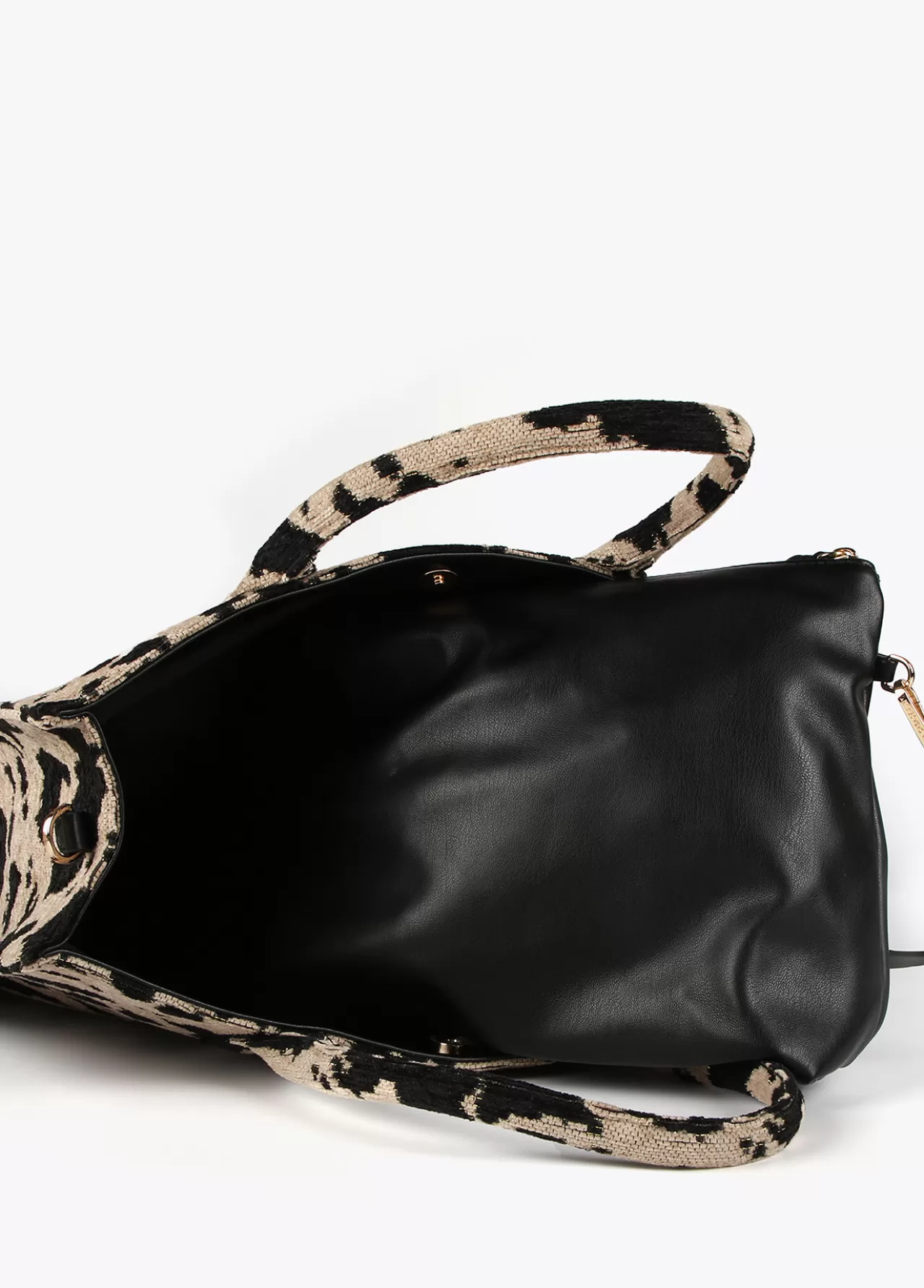 Lola Casademunt Shopper tejido animal CRUDO-NEGRO Fashion