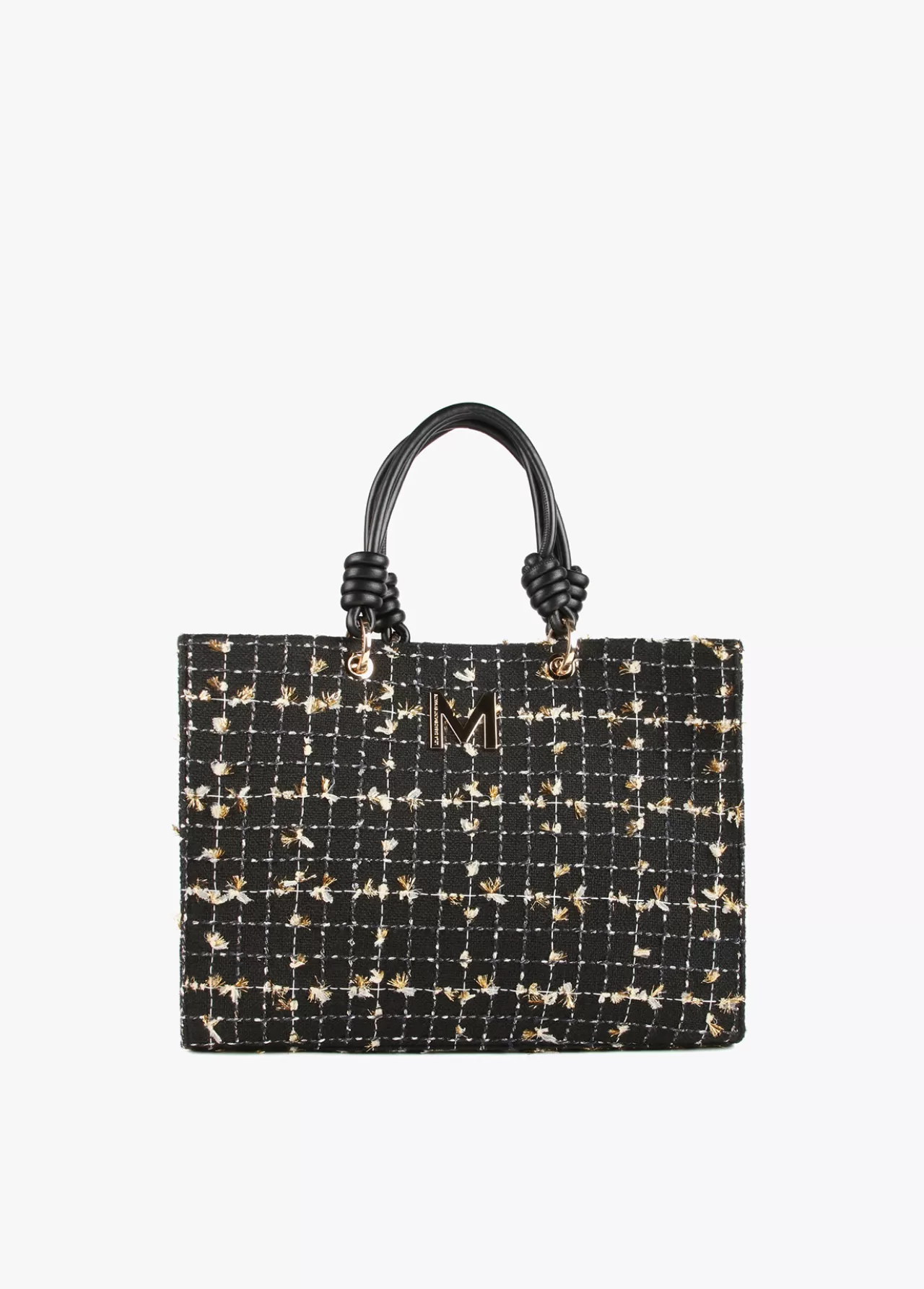 Lola Casademunt Shopper tweed NEGRO-METAL Fashion