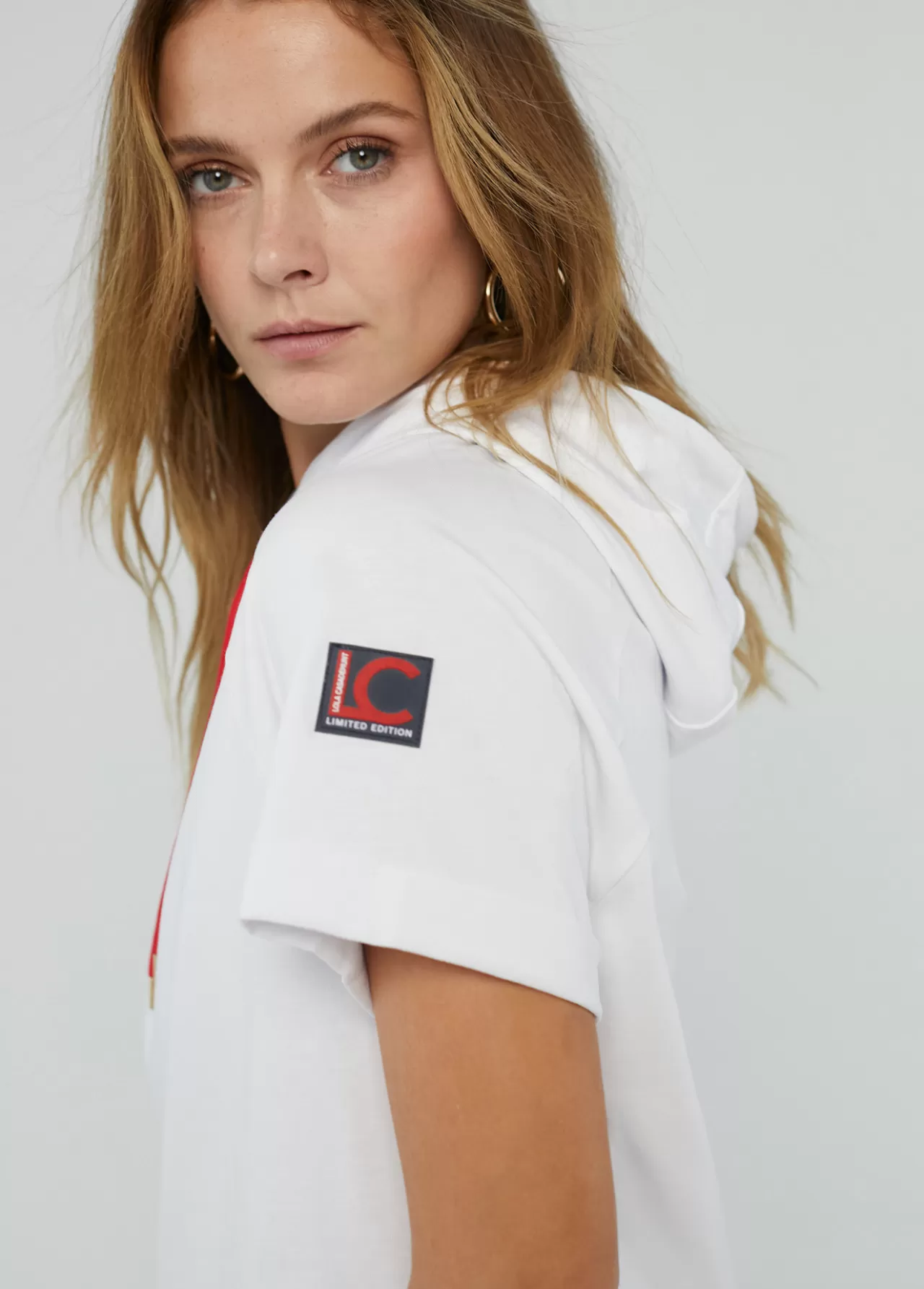 Lola Casademunt Sudadera manga corta blanca de algodón - Lola Casademunt BLANCO Discount