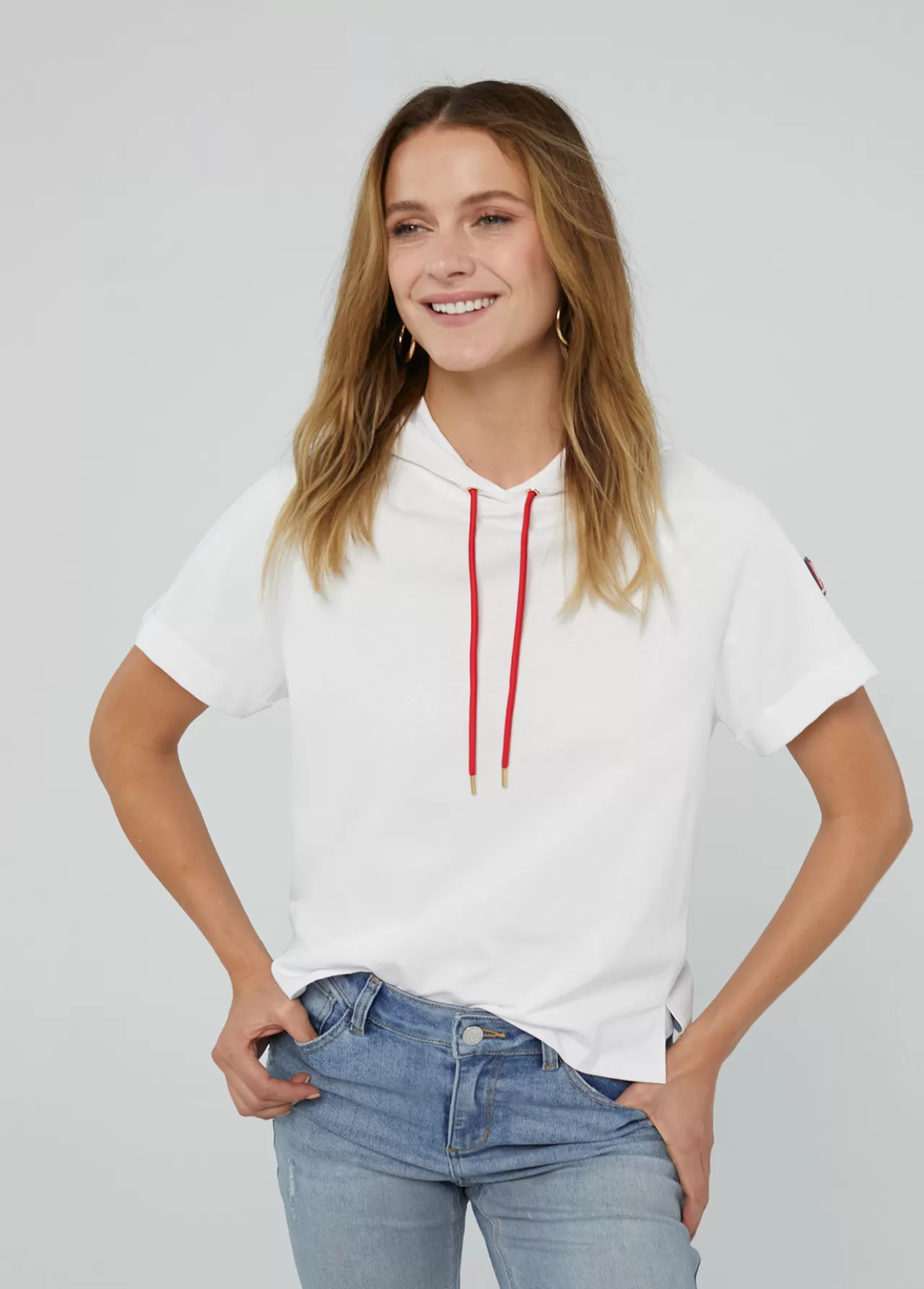 Lola Casademunt Sudadera manga corta blanca de algodón - Lola Casademunt BLANCO Discount