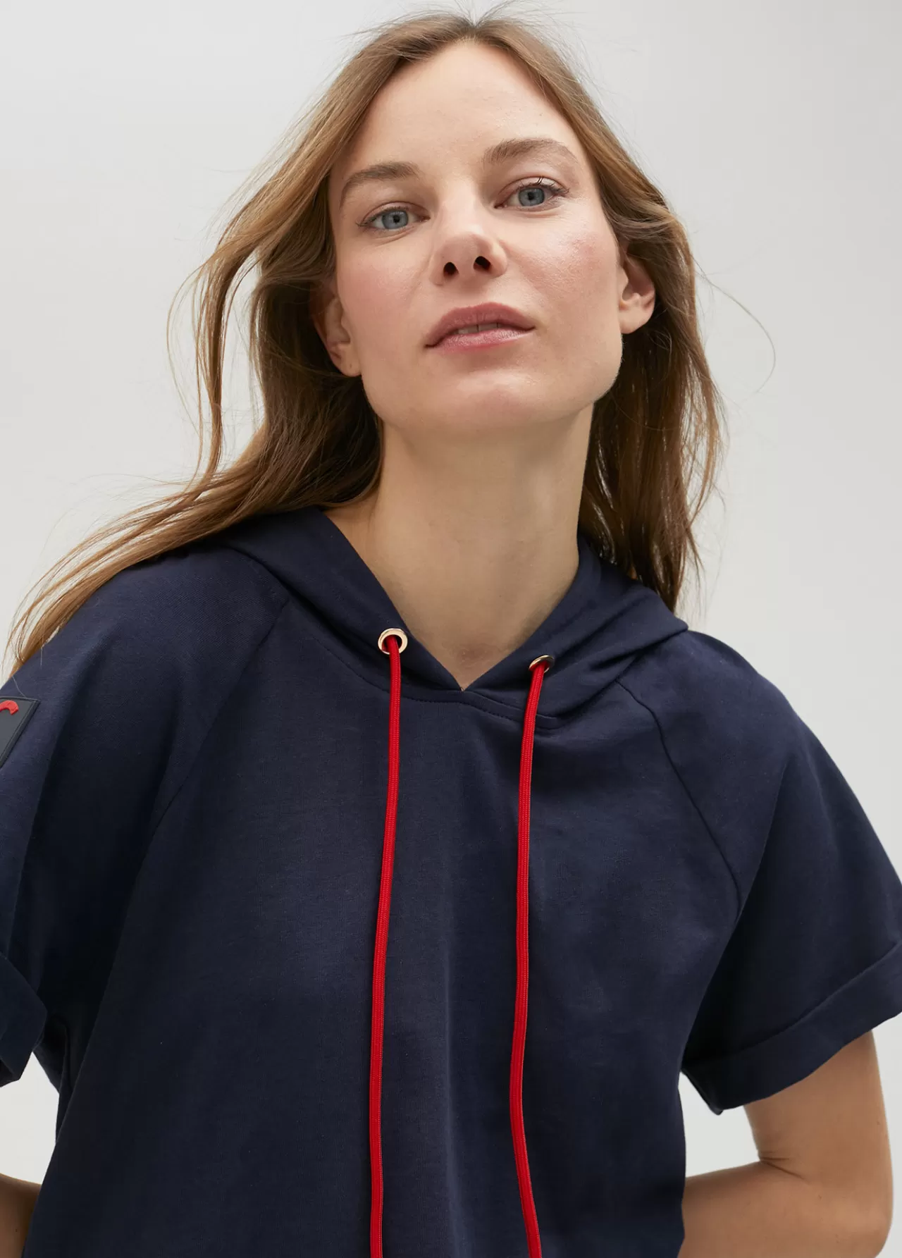 Lola Casademunt Sudadera manga corta de algodón 100% - Lola Casademunt BLANCO New