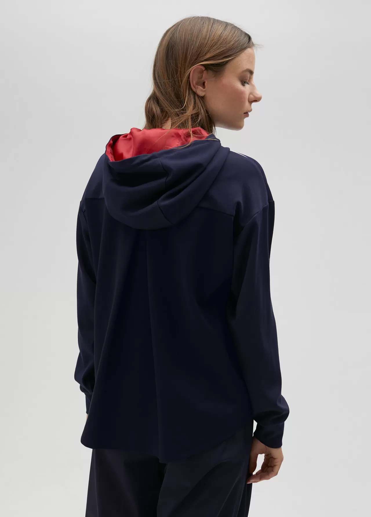 Lola Casademunt Sudadera rayas bicolor con cierre frontal - Lola Casademunt AZUL-BLANCO Hot