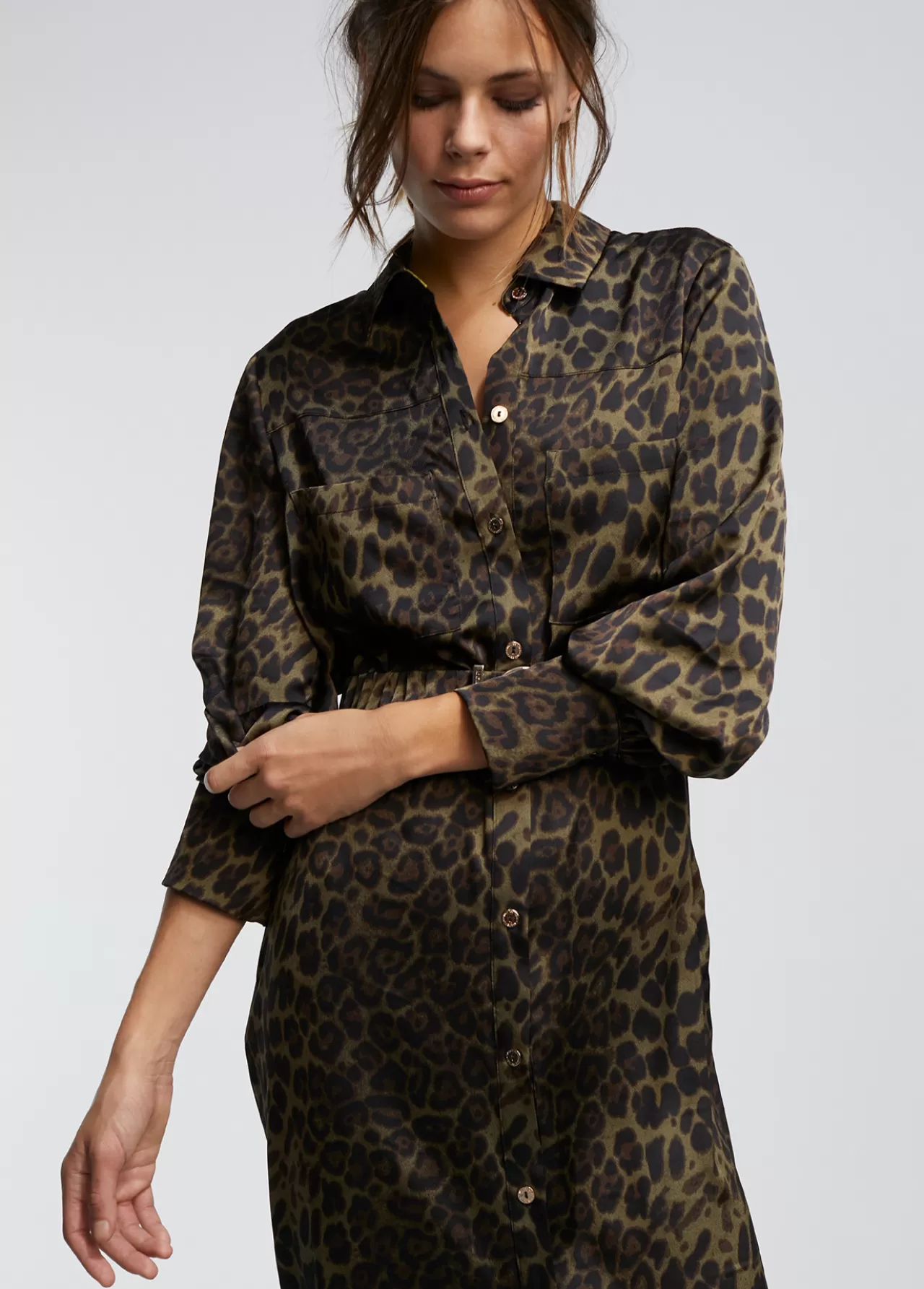 Lola Casademunt Vestido estampado animal print NEGRO-VERDE Cheap