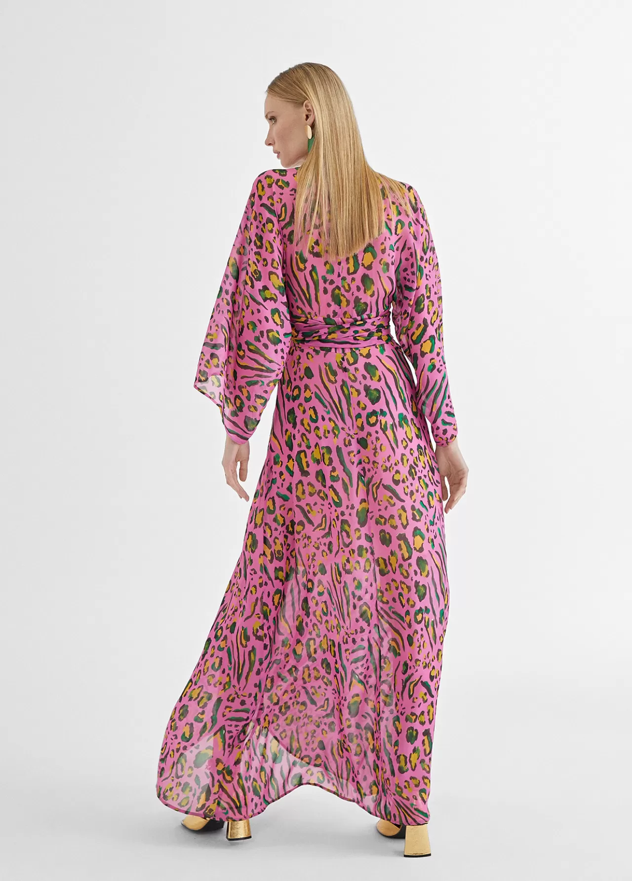 Lola Casademunt Vestido largo animal print color LILA-NEGRO New