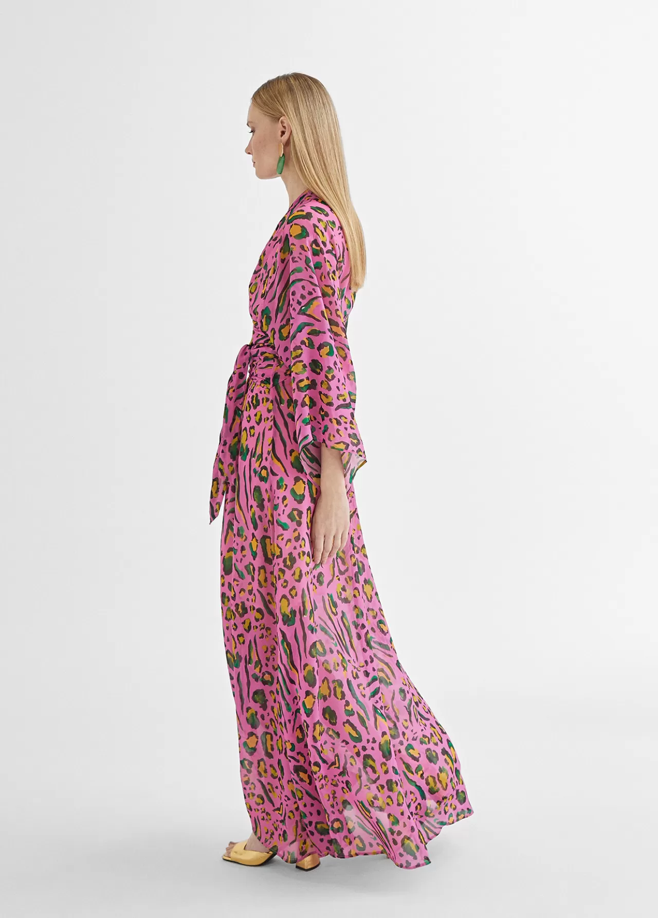 Lola Casademunt Vestido largo animal print color LILA-NEGRO New