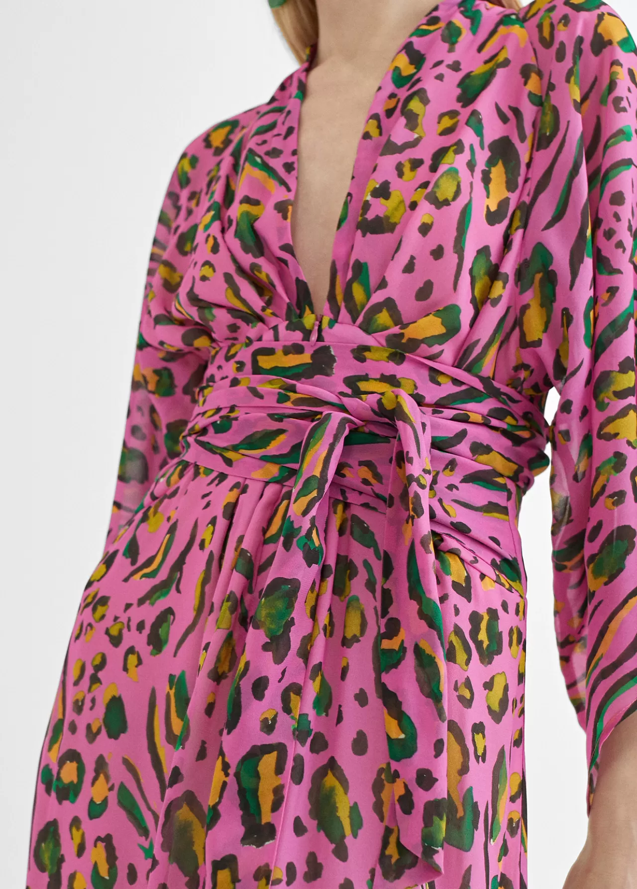 Lola Casademunt Vestido largo animal print color LILA-NEGRO New
