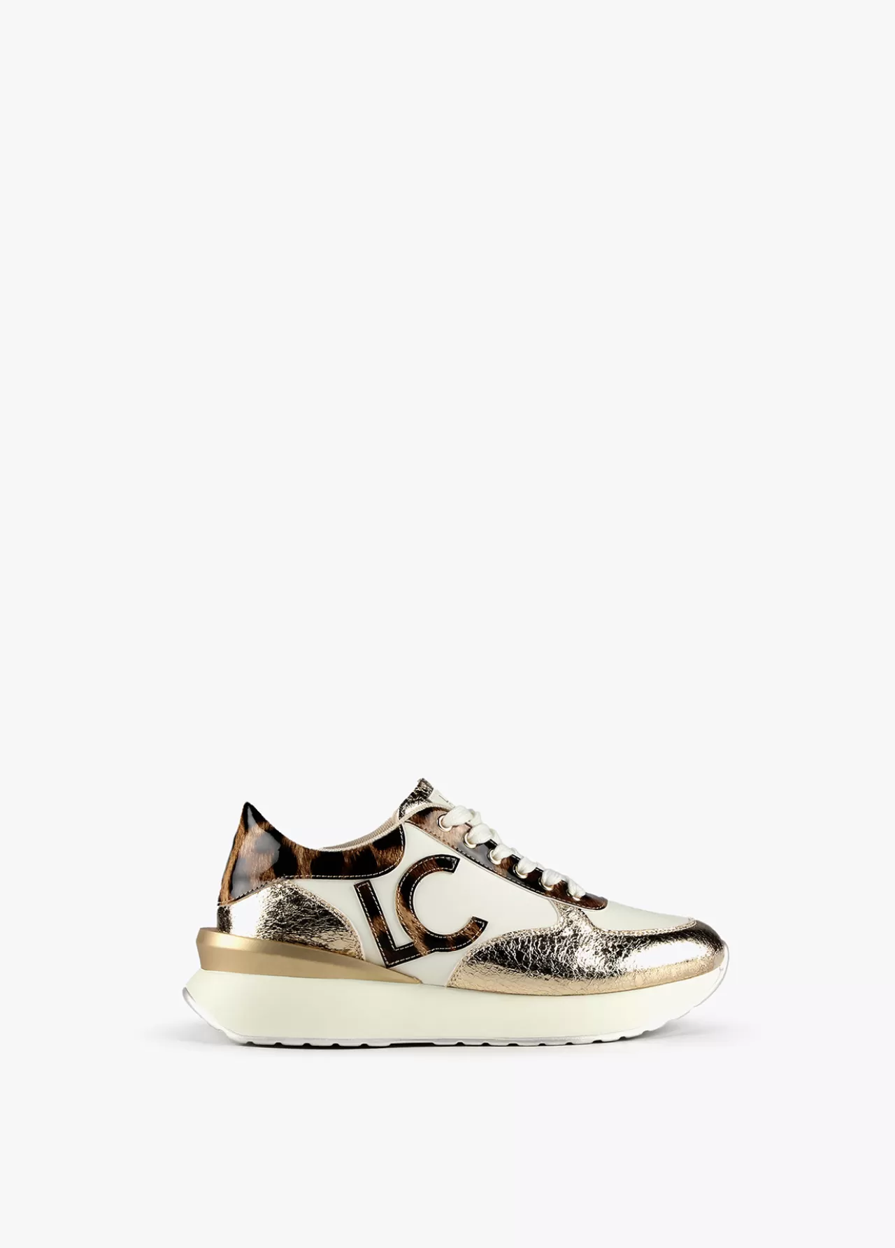 Lola Casademunt Zapatillas sneakers detalles animal print BLANCO-MARRON Hot