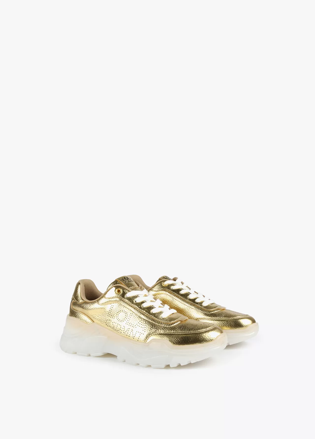 Lola Casademunt Zapatillas tipo sneakers metalizadas DORADO Fashion